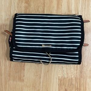 Stella & Dot Hang On Travel bag - Black & White stripe